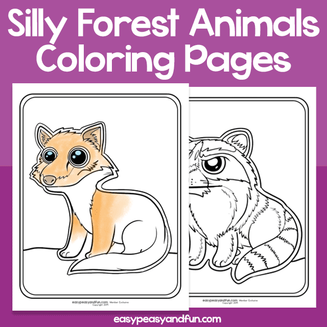 Silly Forest Animals Coloring Pages