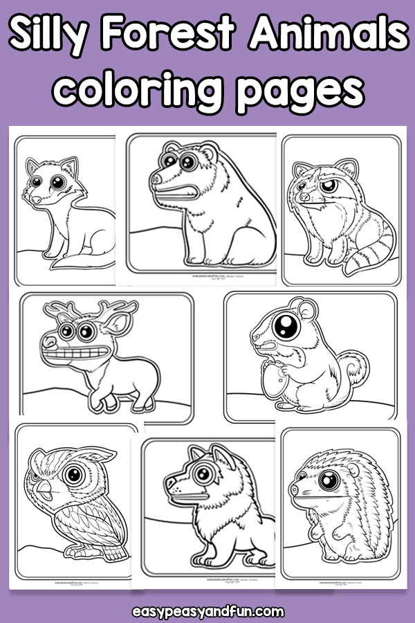 Silly Forest Animals Coloring Pages