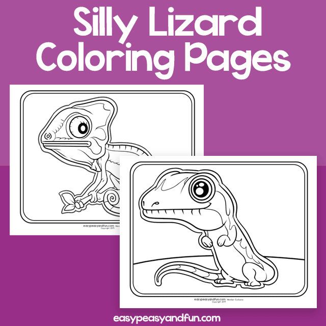 Silly Lizard Coloring Pages