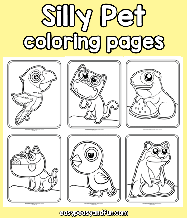 Silly Pet Coloring Pages