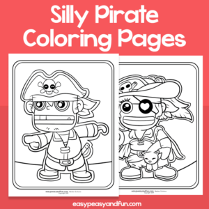 Silly Pirate Coloring Pages for Kids