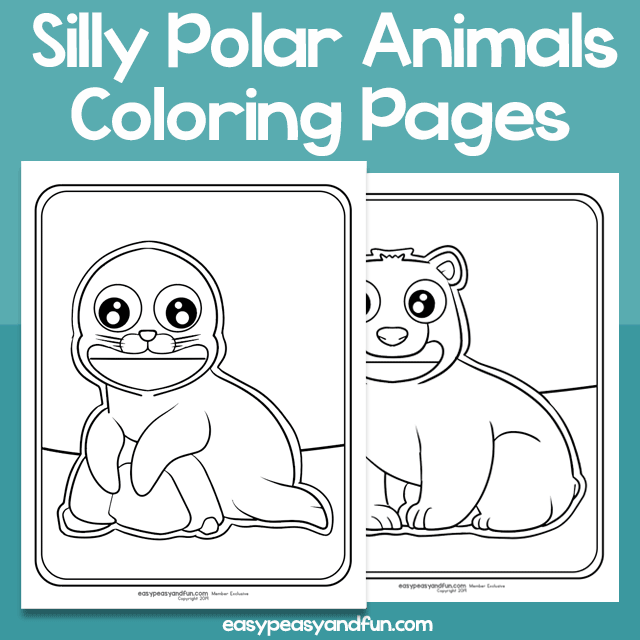 Silly Polar Animals Coloring Pages