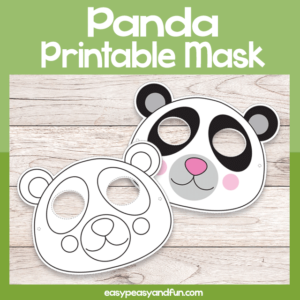 Panda Printable Mask