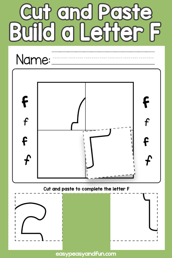 Cut and Paste Letter F Worksheets
