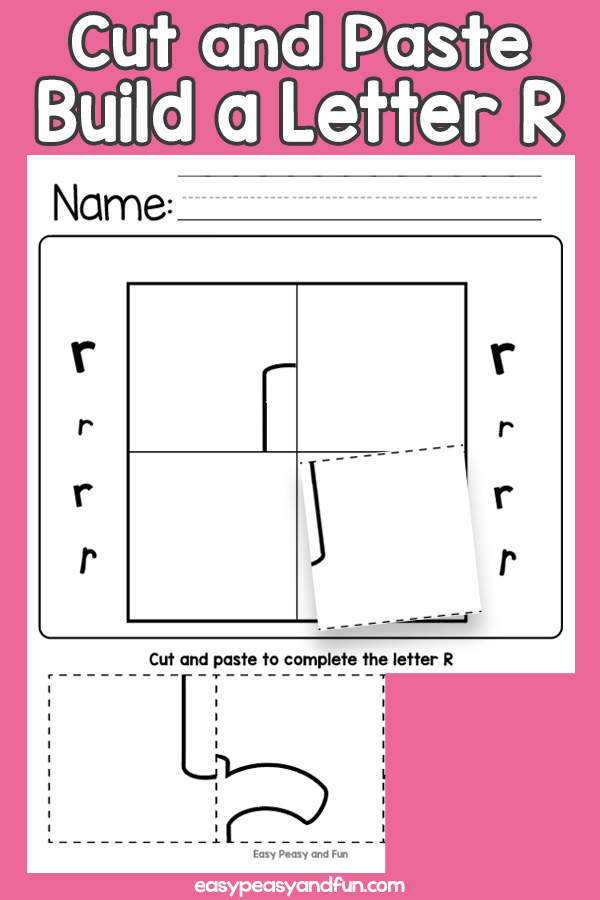 Cut and Paste Letter R Worksheets
