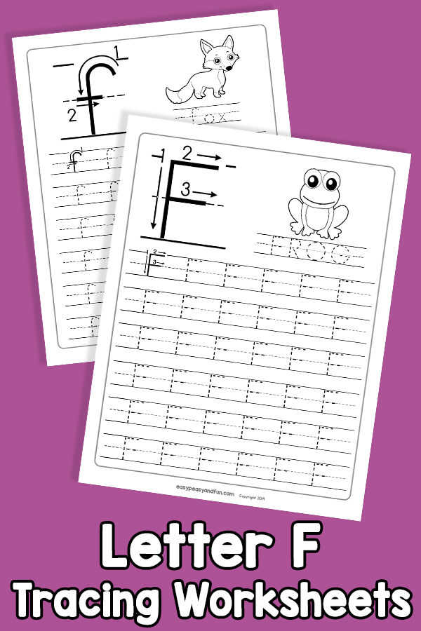 Letter F Tracing Worksheets