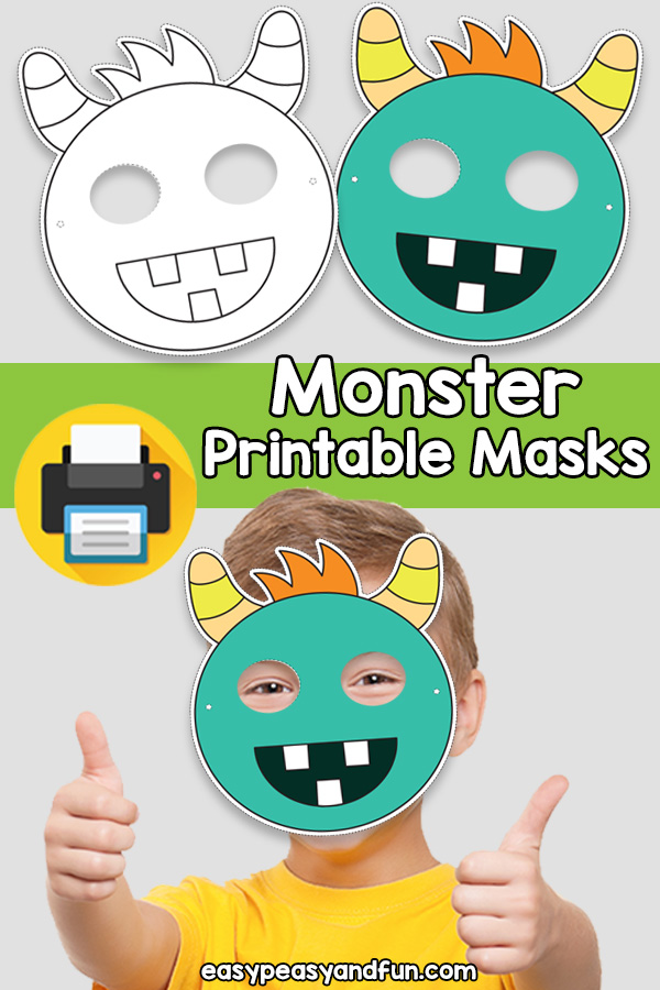 Monster Mask Template Printable