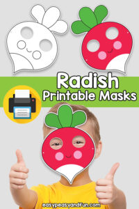Printable Radish Mask Template – Easy Peasy and Fun Membership
