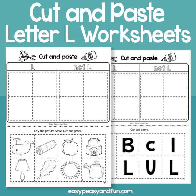 Cut and Paste Letter L Worksheets (1)