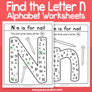 Find the Letter N Worksheets