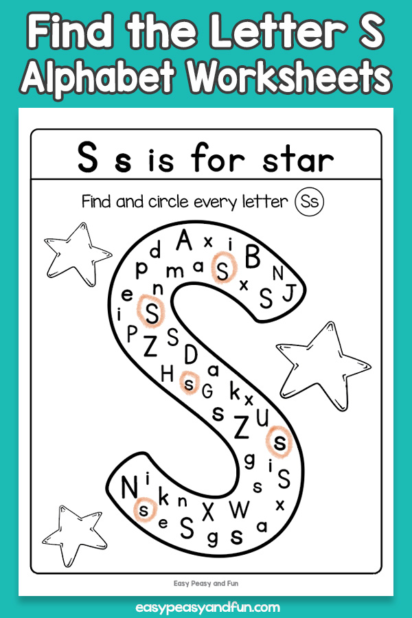 Find The Letter S Worksheets Easy Peasy And Fun Membership