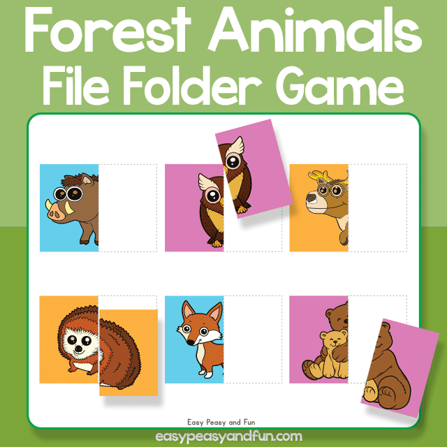 Forest Animals Matching File Folder Game – Easy Peasy and Fun Membership