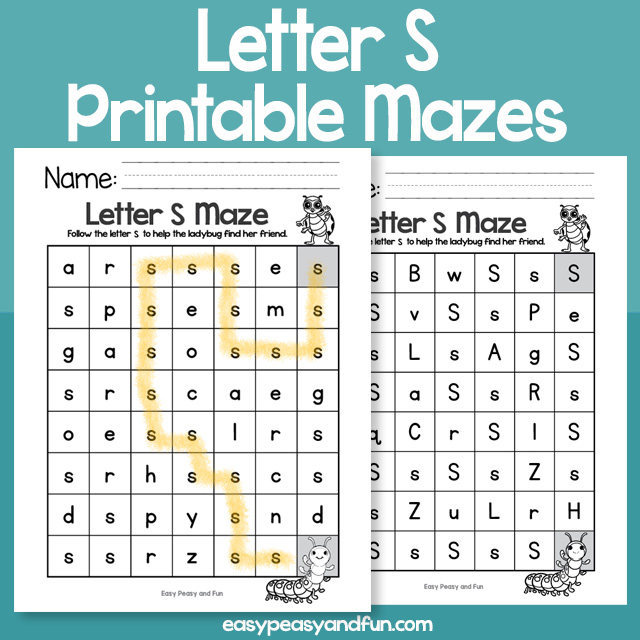 Letter S Mazes