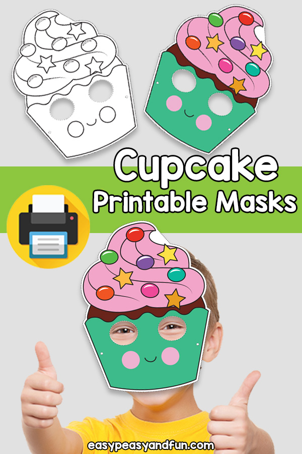 Printable Cupcake Mask Template