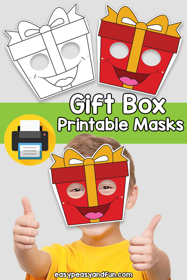 Printable Gift Box Mask Template