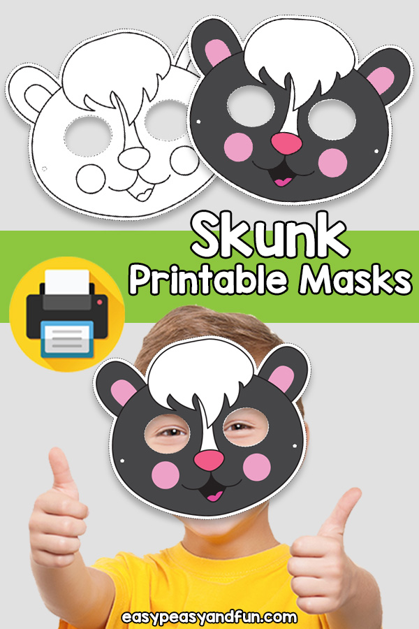 Printable Skunk Mask Template