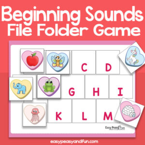 Beginning Sounds File Folder Game