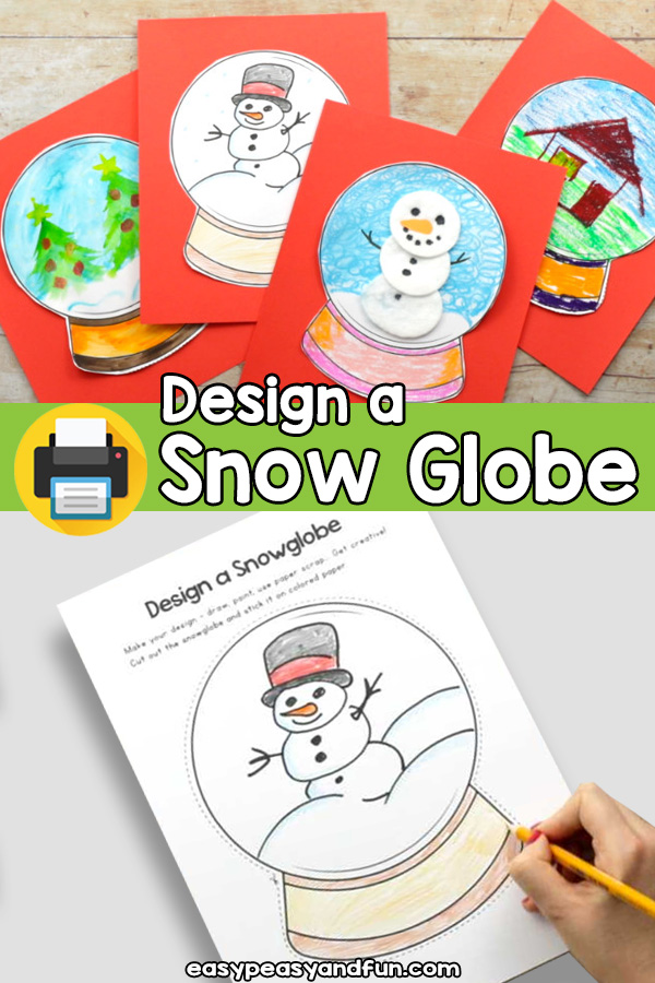 Design A Snow Globe Craft Template
