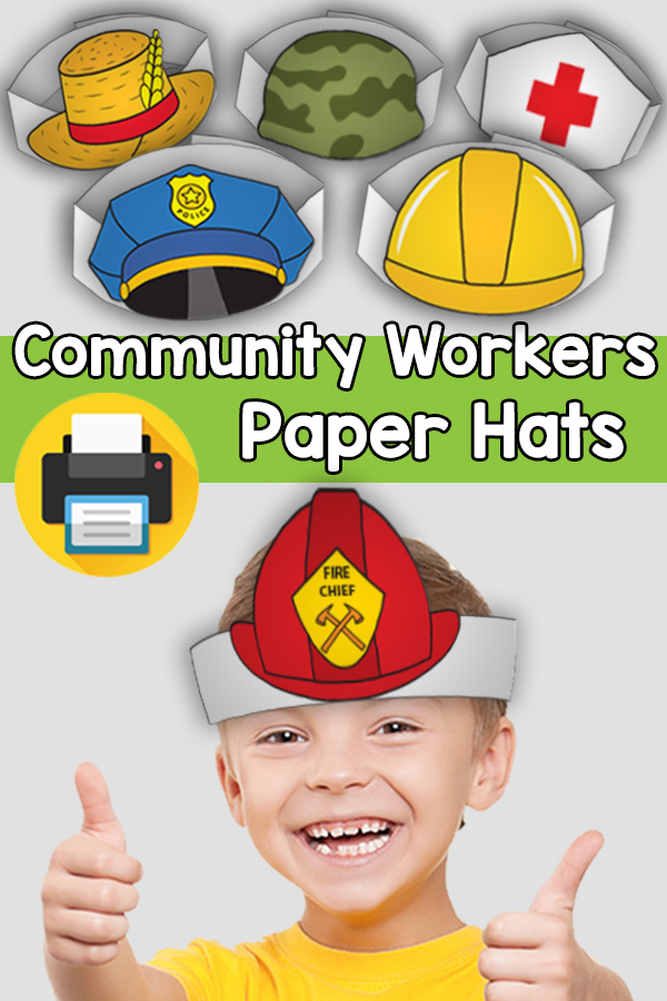 Community Workers Paper Hat Template