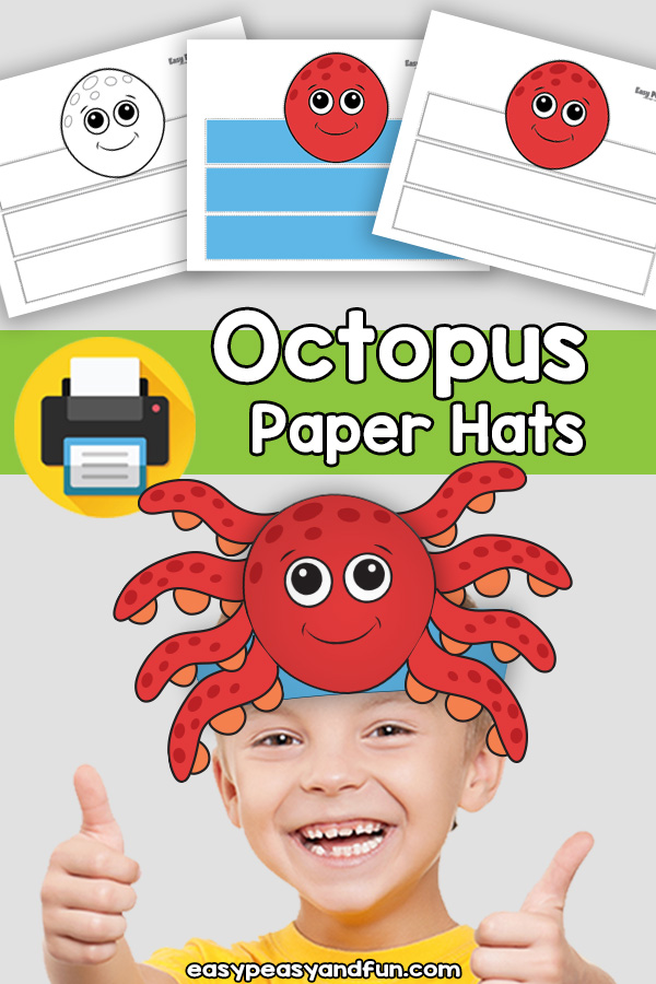 Octopus Paper Hat Template