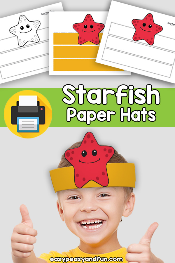 Starfish Paper Hat Template