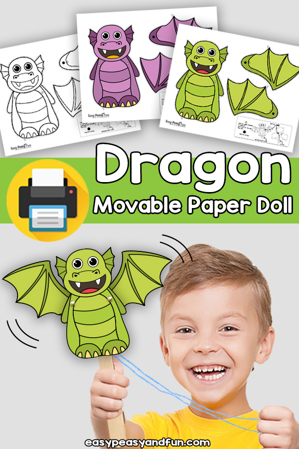 Dragon Movable Paper Doll Template