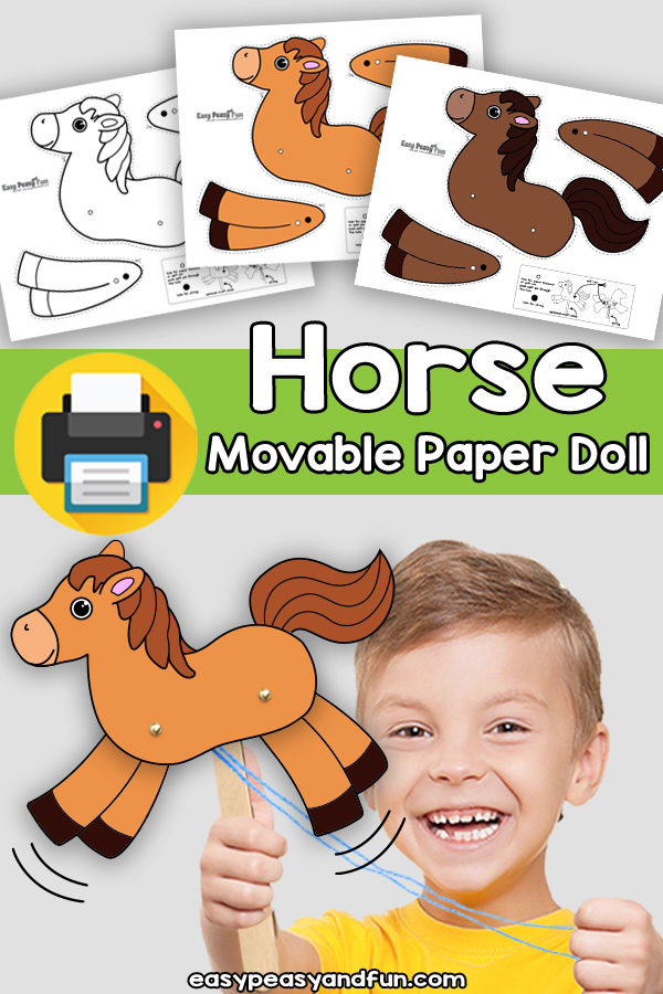 Horse Movable Paper Doll Template
