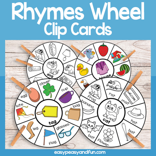Rhymes Wheel Clip Cards