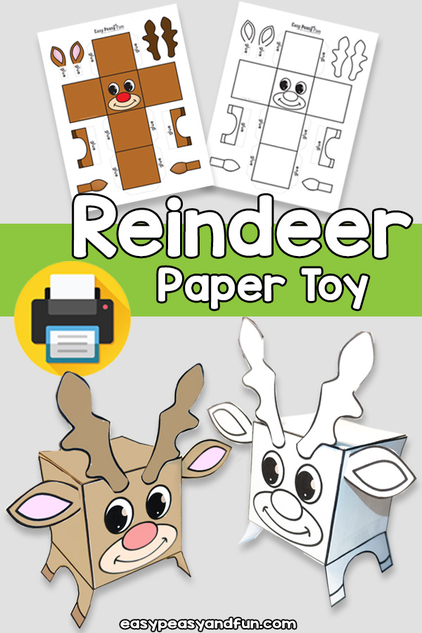 Reindeer Paper Toy Template