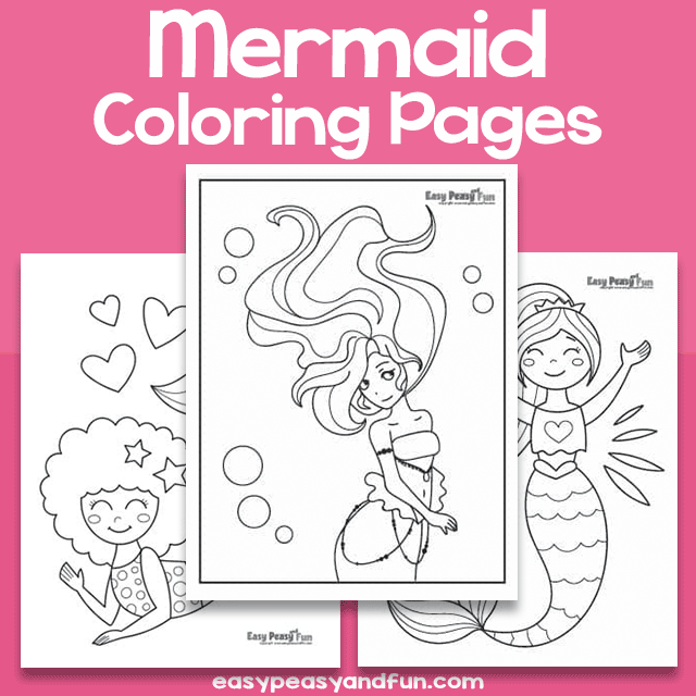 Mermaid Coloring Sheets