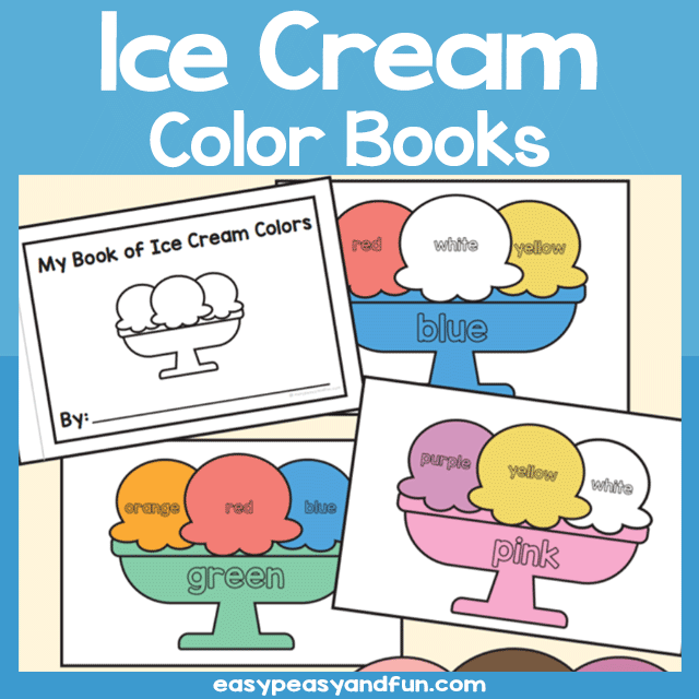Printable Ice Cream Color Books