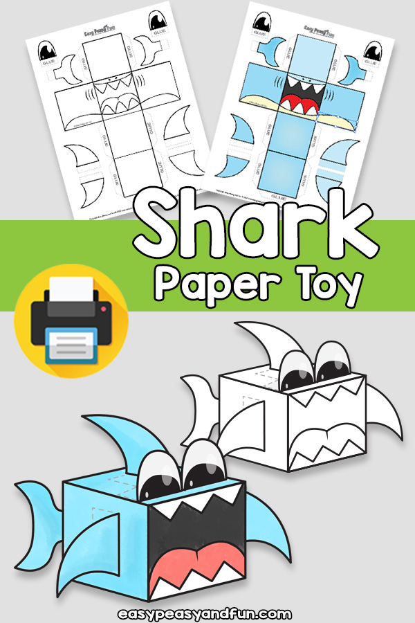 Shark Paper Toy Template