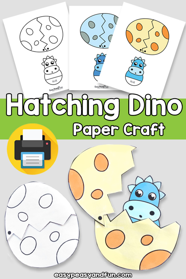 Hatching Dinosaur Paper Craft Template