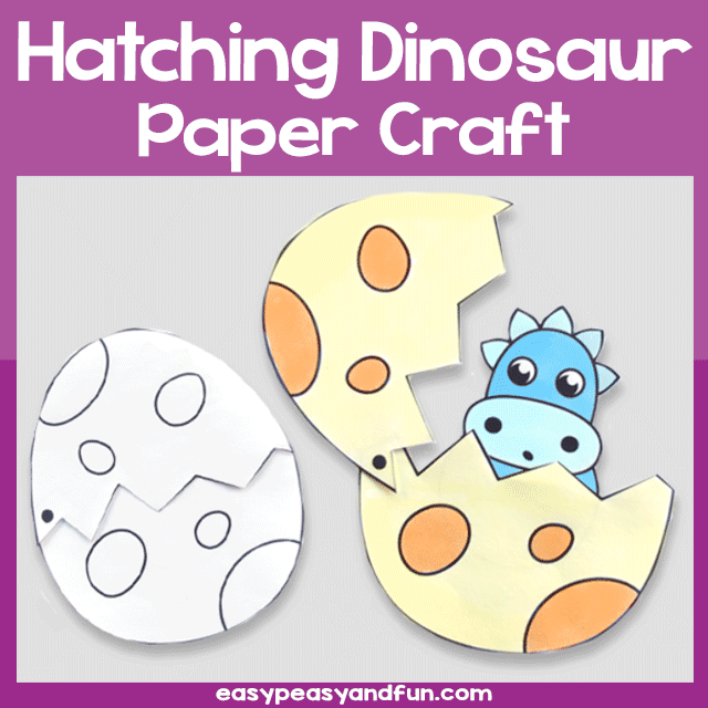 Hatching Dinosaur Paper Craft Template Easy Peasy And Fun Membership