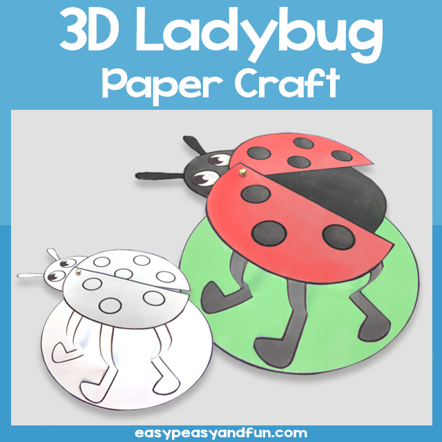 3D Paper Ladybug Craft