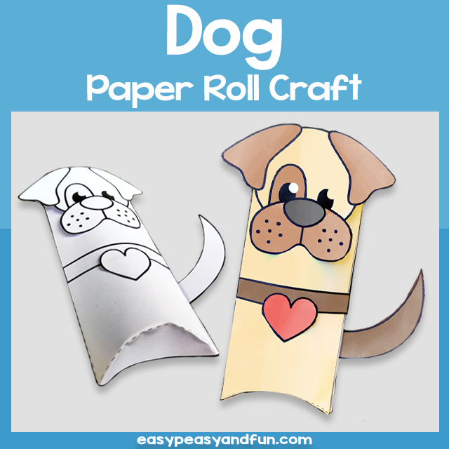 Dog Paper Roll Craft Template