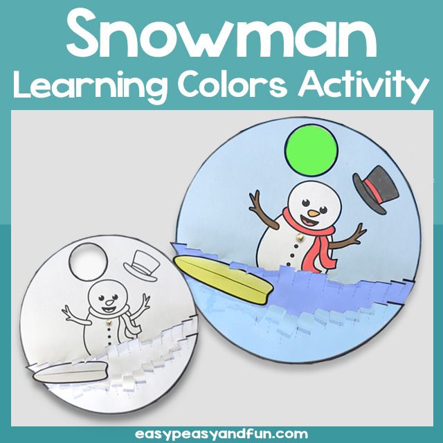 Snowman Colors Learning Activity