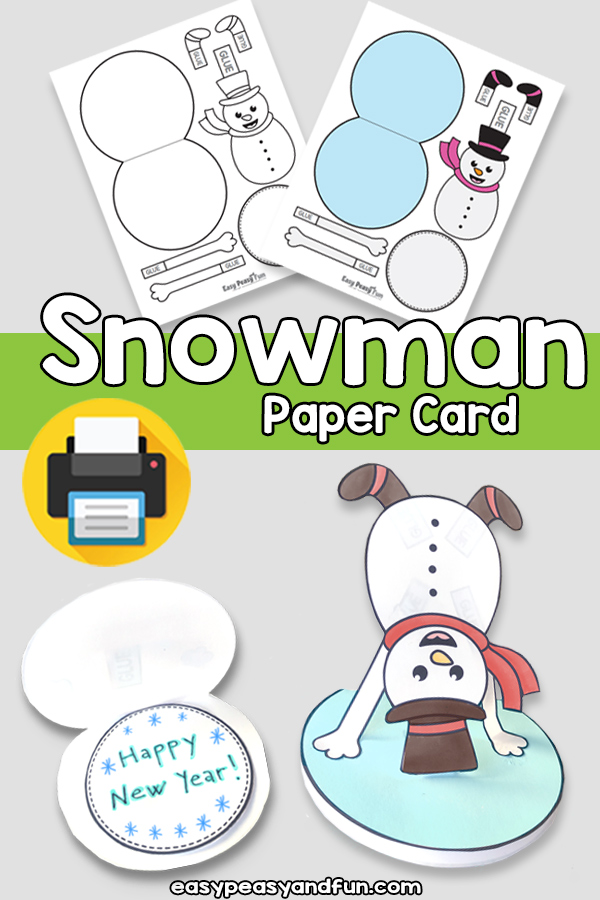 Snowman Paper Card Template