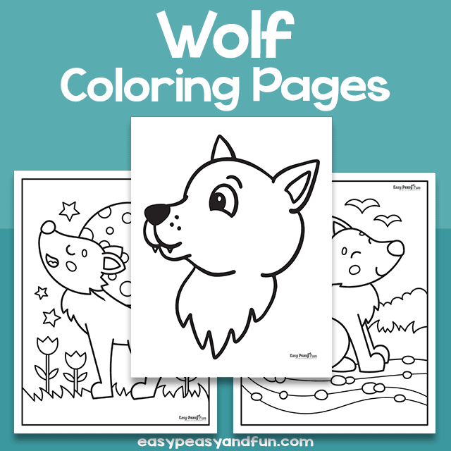 Real wolf coloring page