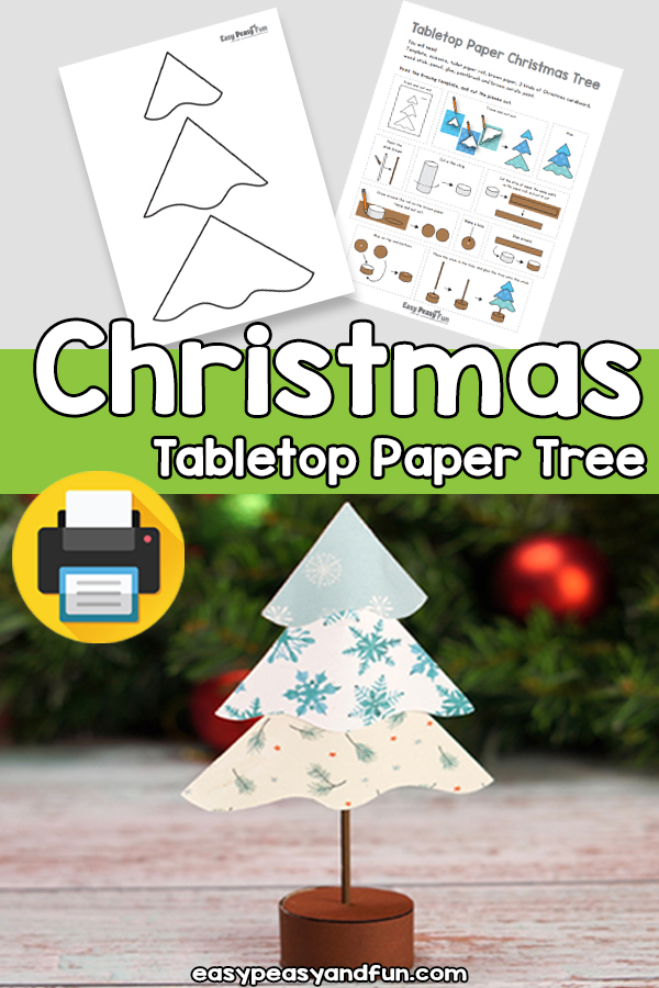 DIY Tabletop Paper Christmas Tree Template