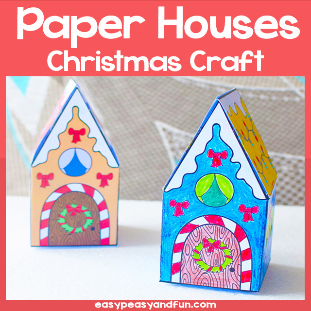 Christmas Paper House Craft