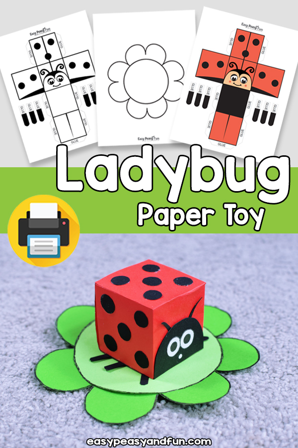 Ladybug Paper Toy Template