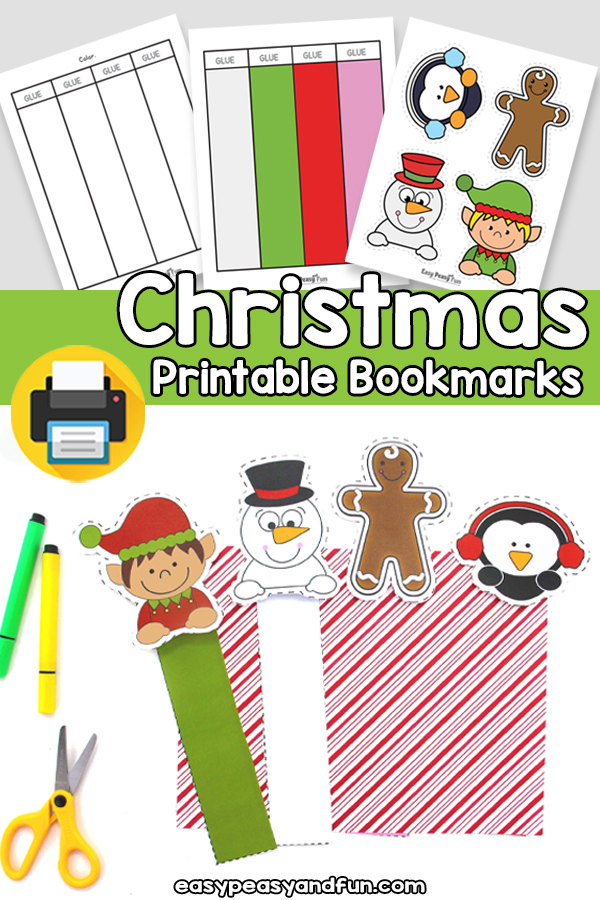 Printable Christmas Bookmarks Template