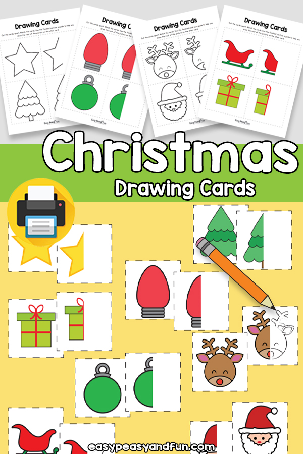 Printable Christmas Drawing Cards