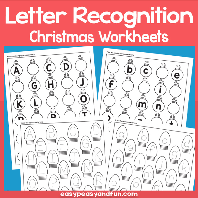 Printable Christmas Letter Recognition Worksheets
