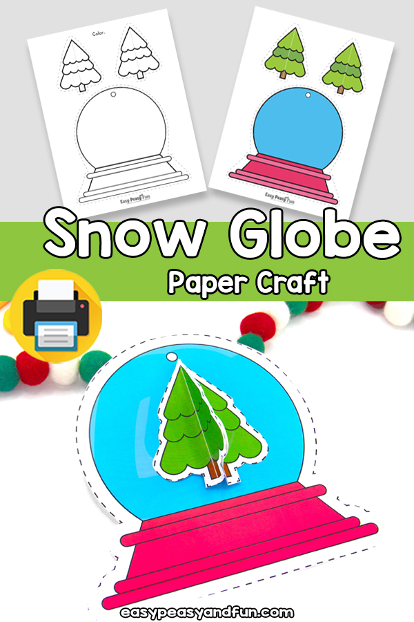 Snow Globe Paper Craft Template