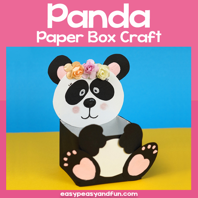 Panda Paper Box Craft Template