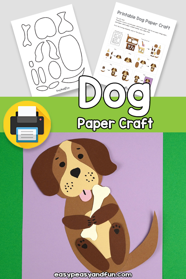 Printable Dog Paper Craft Template