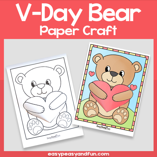 Printable V-Day Bear