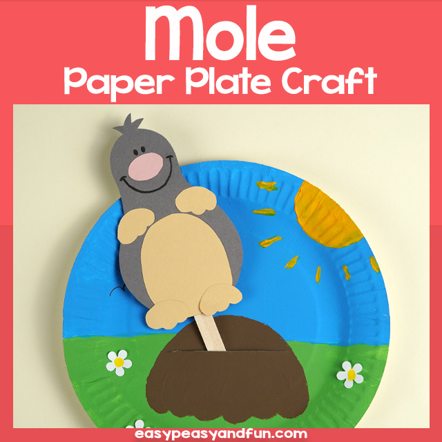 Mole Paper Plate Craft